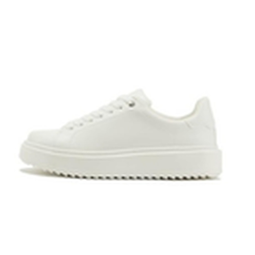 Women White Lace up Platform Sneakers Cushioned Low Top Soda Retain Size 6 - Picture 2 of 6